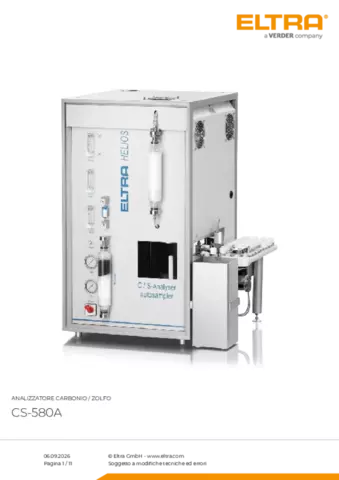 Scheda tecnica del prodotto CS-580A