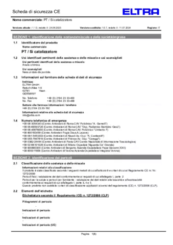 Pt / Si catalizzatore (88400-0535)